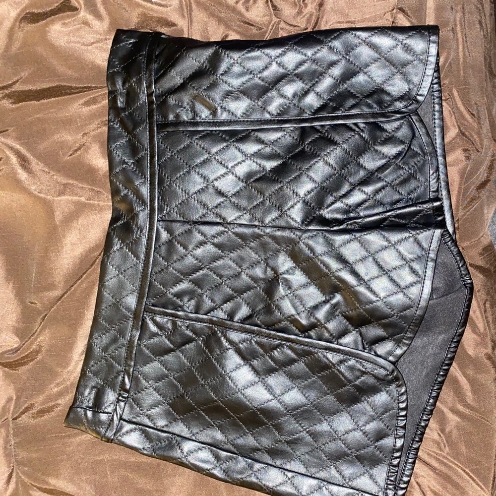 Leather shorts